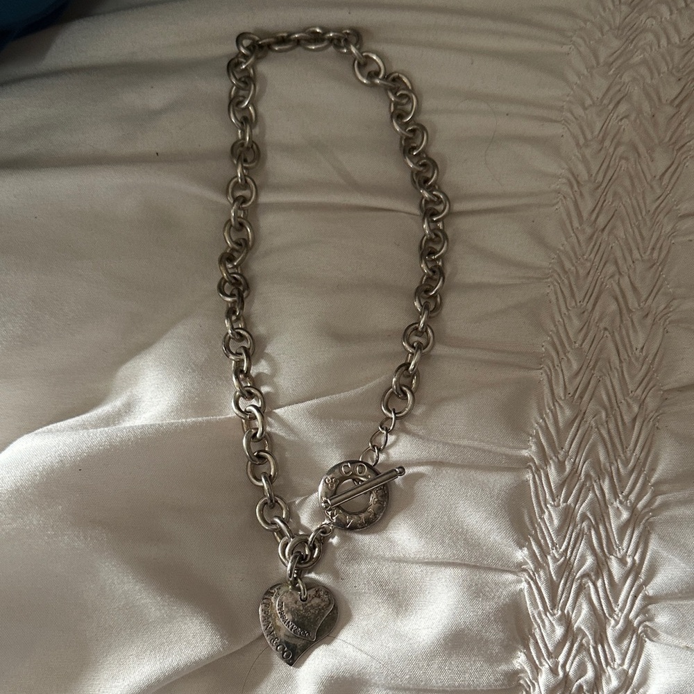 Tiffany & Co. Silver Heart Toggle Necklace